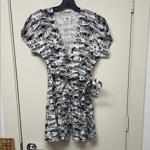 Black and White Printed Dress